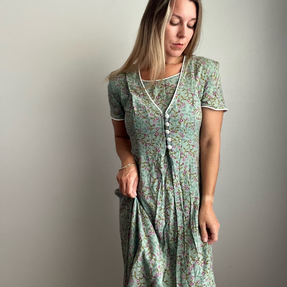 Floral Green Dress